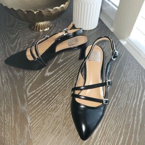Black Strappy Women's Heels